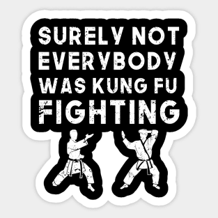 Surely Not Everyone Was Kung Fu Fighting - Martial Arts Sticker